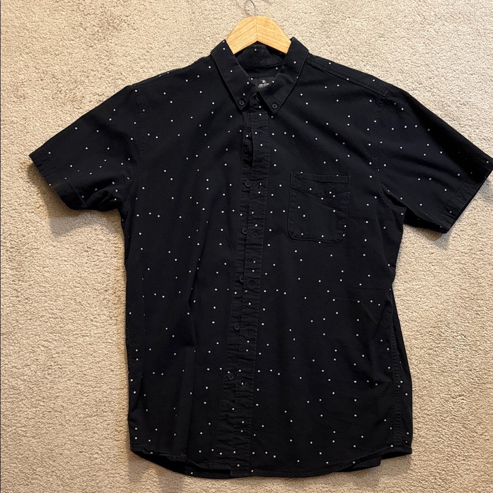 Rip Curl Black Shirt with White Dots